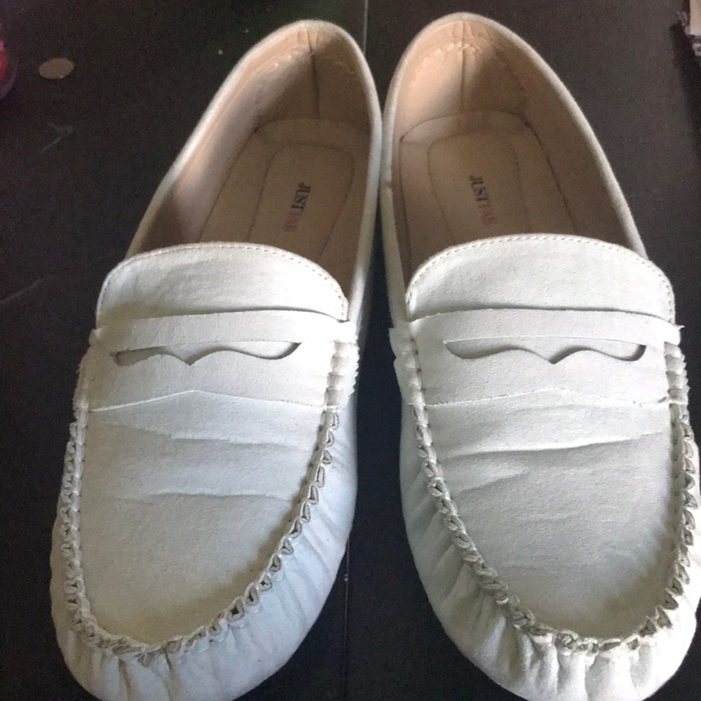 Mint green loafers